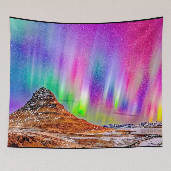 Item preview, Aurora Borealis, Northern Lights natural light display that occurs in the Earth's polar regions. This phenomenon creates vibrant & dynamic green, pink,  purple & more dance across the night sky  designed and sold by MoreEZUSA-Here.