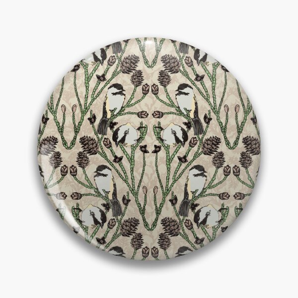 Item preview, Winter Bird Watching in the Woods Symmetrical Pattern designed and sold by RRuffieuxStudio.