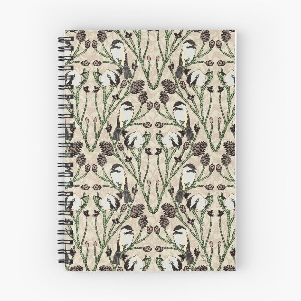Item preview, Winter Bird Watching in the Woods Symmetrical Pattern designed and sold by RRuffieuxStudio.