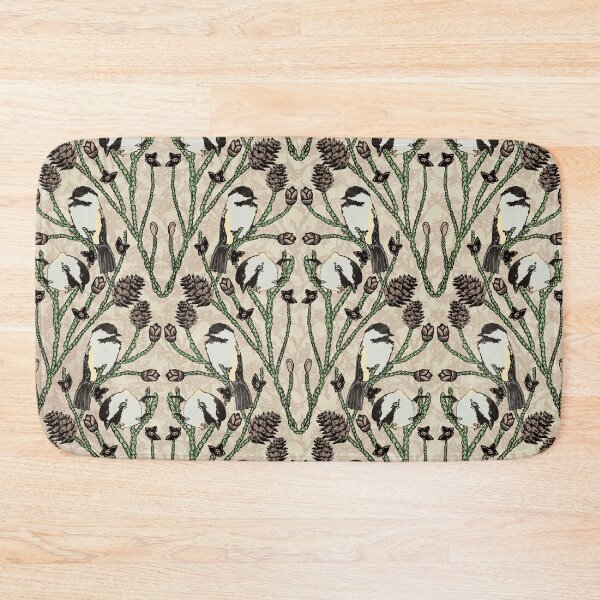 Item preview, Winter Bird Watching in the Woods Symmetrical Pattern designed and sold by RRuffieuxStudio.