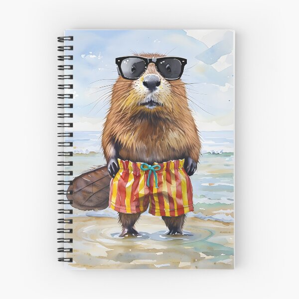 Item preview, Beaver at the Beach designed and sold by ThreeFrenchies.