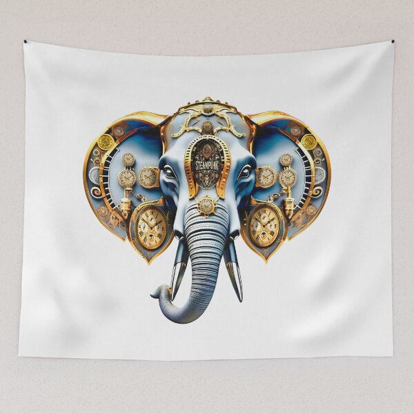 Item preview, Steampunk Retro style Elephant designed and sold by Drone-tees.