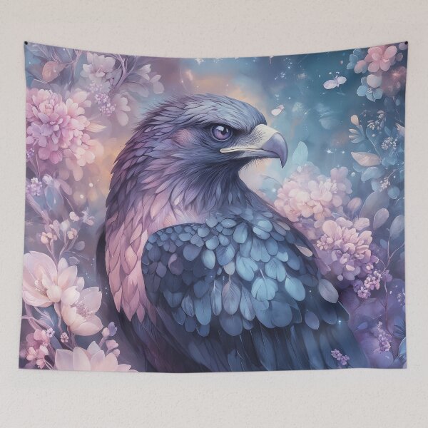 Item preview, Celestial Eagle Amidst Blossoms and Stars designed and sold by AshiraCreations.