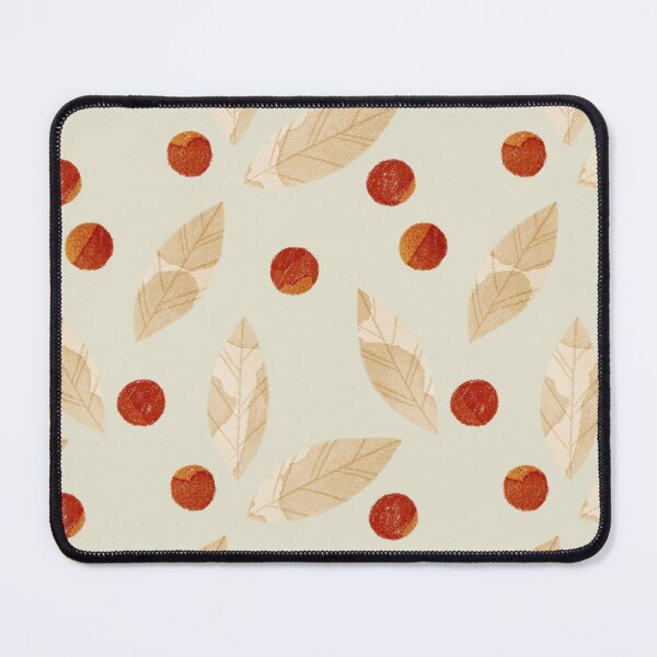 Item preview, Beige watercolor bay or eucalyptus leaves and orange berries botanical illustration on white background designed and sold by helga-wigandt.