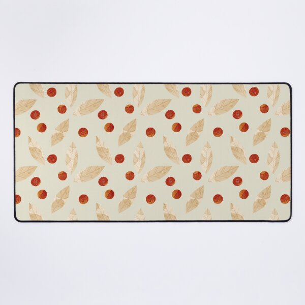 Item preview, Beige watercolor bay or eucalyptus leaves and orange berries botanical illustration on white background designed and sold by helga-wigandt.