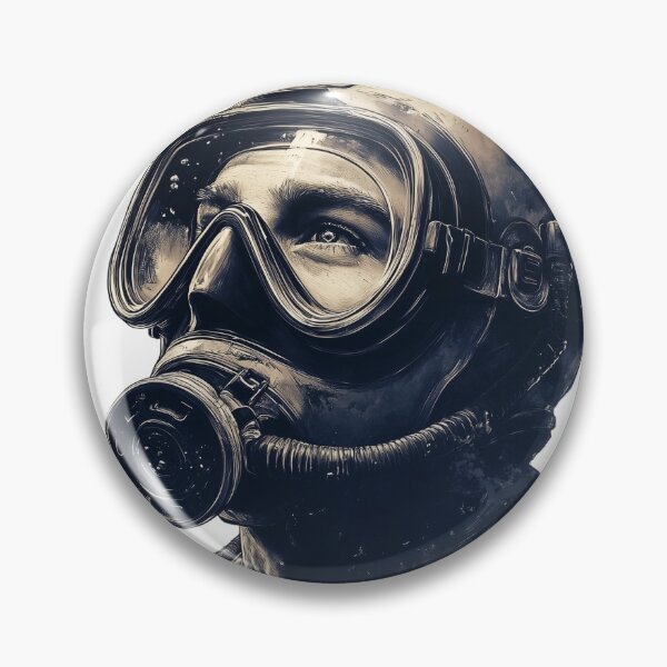 Item preview, Diving is my life – Retro diving helmet design designed and sold by inksavvystudio.