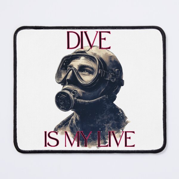 Item preview, Diving is my life – Retro diving helmet design designed and sold by inksavvystudio.