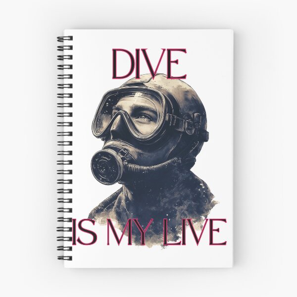 Item preview, Diving is my life – Retro diving helmet design designed and sold by inksavvystudio.