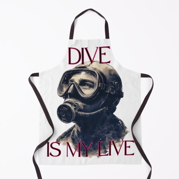 Item preview, Diving is my life – Retro diving helmet design designed and sold by inksavvystudio.