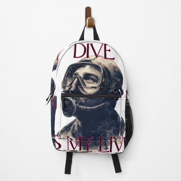 Item preview, Diving is my life – Retro diving helmet design designed and sold by inksavvystudio.