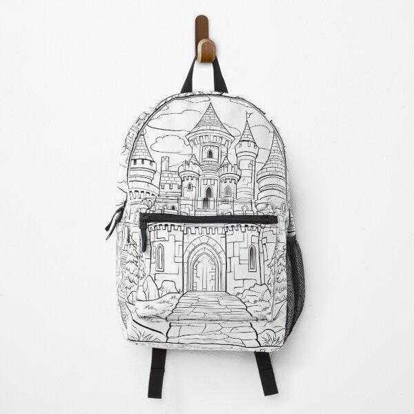 Item preview, Fantasy Castle Coloring Page Pattern  designed and sold by DavidColoring.
