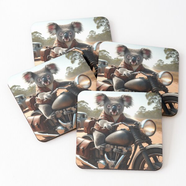 Item preview, Koala riding a motorcycle designed and sold by Dogandesighn.