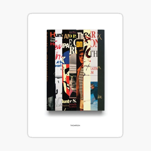 Artikel-Vorschau von Hunter S Thompson – Abstrakter Bucheinbanddruck – Literarisches Geschenk, designt und verkauft von Mr Mustard Prints.