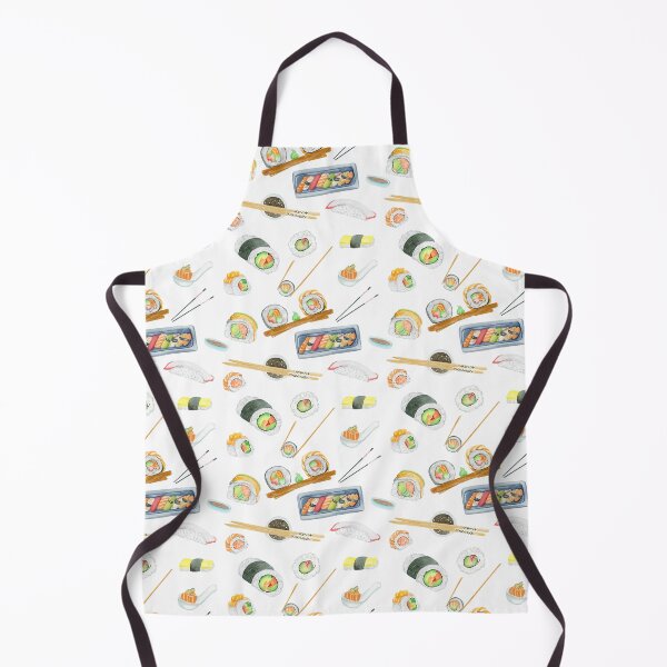 Item preview, White Background Sushi Pattern designed and sold by daphsam.