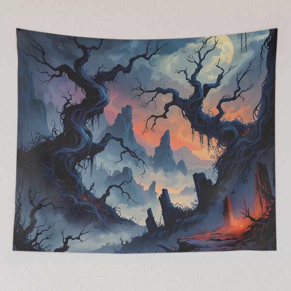 Item preview, Aesthetic dark Fantasy landscape designed and sold by Darkifun.