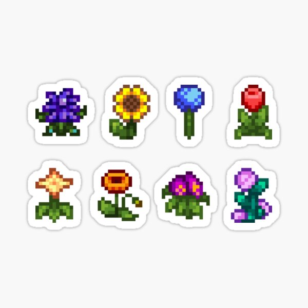Aperçu de l'œuvre Motif de fleurs de Stardew Valley créée et vendue par Potion Graphics.