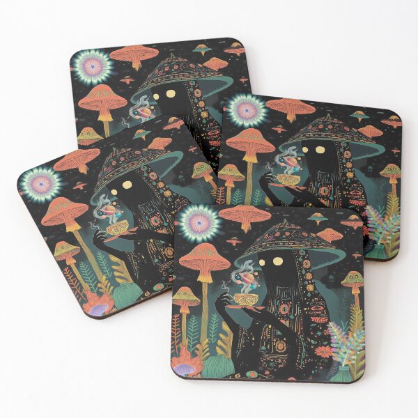 Item preview, Trippy Hippie Magic Mushroom Psychedelic Tea Party designed and sold by Perfect Alchemy.