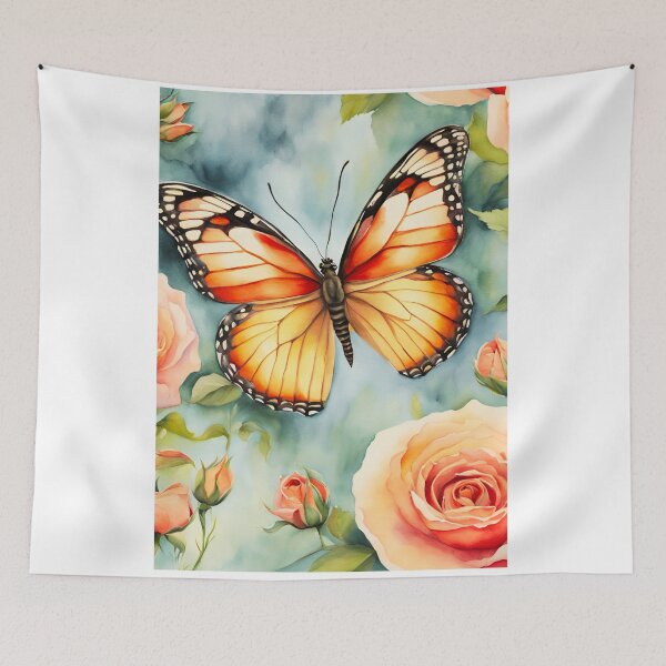 Item preview, Mariposa de colores y rosas designed and sold by Cedex.