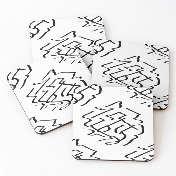 Item preview, Abstract Calligraphy Line Art, Black and White designed and sold by WD-Artist.