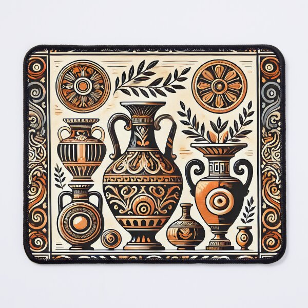 Item preview, Vintage-Inspired Ornamental Vase Print – Decorative Pottery Wall Art for Bohemian and Classic Home Decor designed and sold by DrawHandArt.