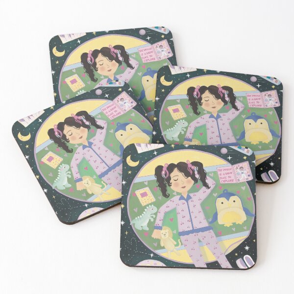 Item preview, Children's Illustration: Girl in a Blanket Floating in Space designed and sold by Syana-Chiriboga.
