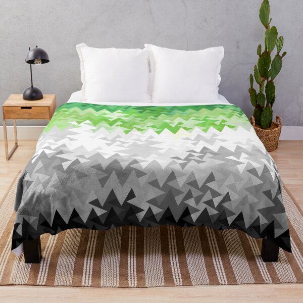 Item preview, Trippy Geometric Aromantic Pride Flag designed and sold by Chaos Queery.