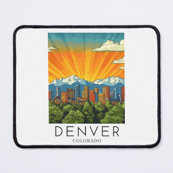 Item preview, A Pop Art Travel Print of Denver - Colorado - US designed and sold by StudioRedKoala.