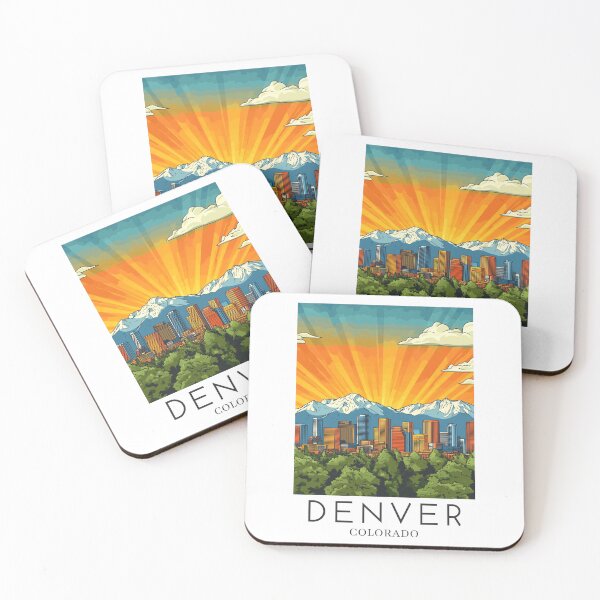 Artikelvorschau, Ein Pop-Art-Reisedruck von Denver – Colorado – USA entworfen und verkauft von StudioRedKoala.