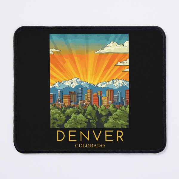 Item preview, A Pop Art Travel Print of Denver - Colorado - US designed and sold by StudioRedKoala.