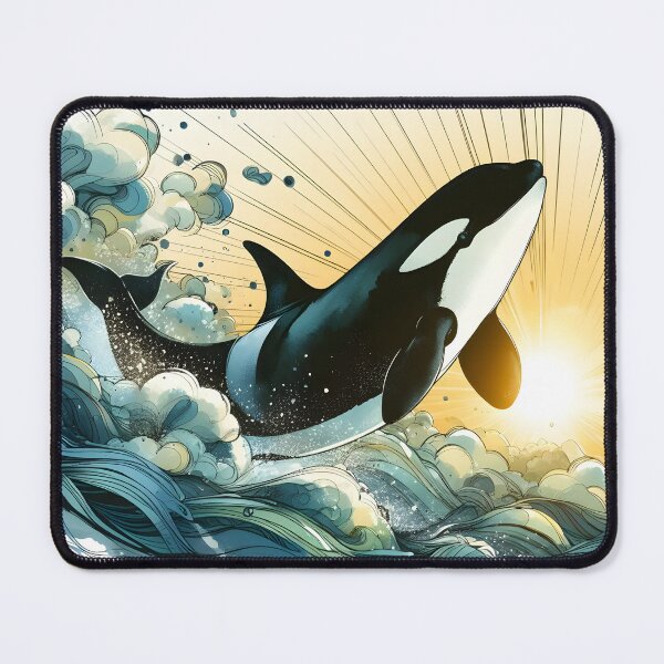 Item preview, Orca and sun Rays, Ai Generated Art designed and sold by ACC .