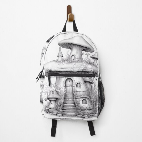 Item preview, Magical Mushroom House #6 Coloring Page Pattern designed and sold by DavidColoring.