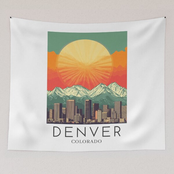 Item preview, A Pop Art Travel Print of Denver - Colorado - US  designed and sold by StudioRedKoala.
