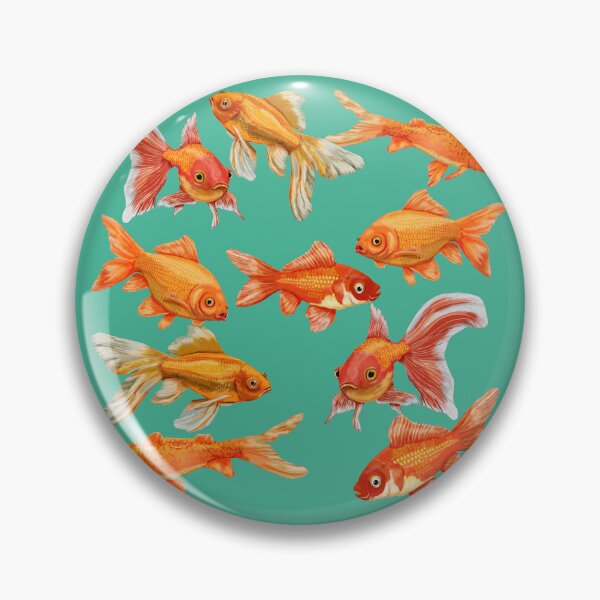 Item preview, School of Goldfish Koi – Colorful Pond Art  designed and sold by Phat Dog Designs .