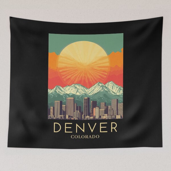 Item preview, A Pop Art Travel Print of Denver - Colorado - US  designed and sold by StudioRedKoala.