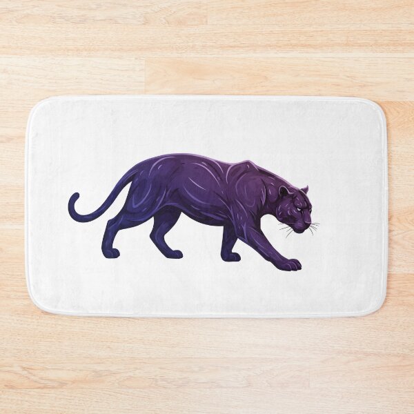 Item preview, Bold purple panther walking with confidence in a minimalist style against a white background designed and sold by RUMOOROZ.