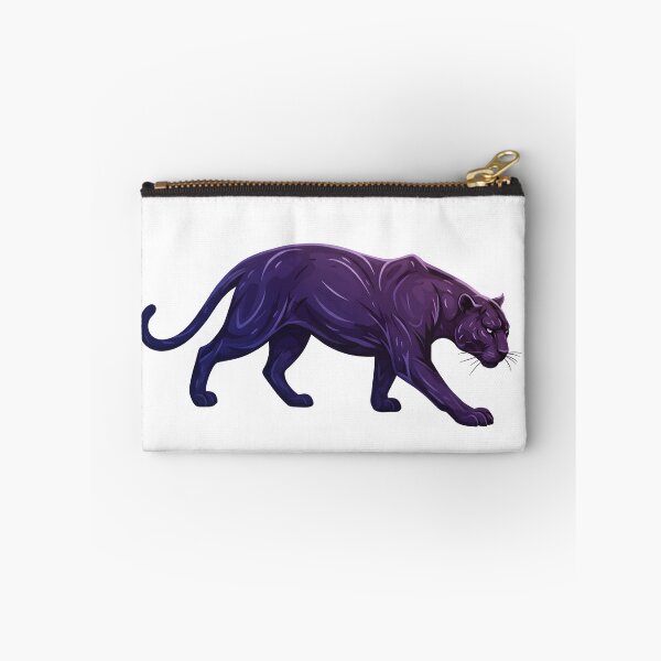 Item preview, Bold purple panther walking with confidence in a minimalist style against a white background designed and sold by RUMOOROZ.
