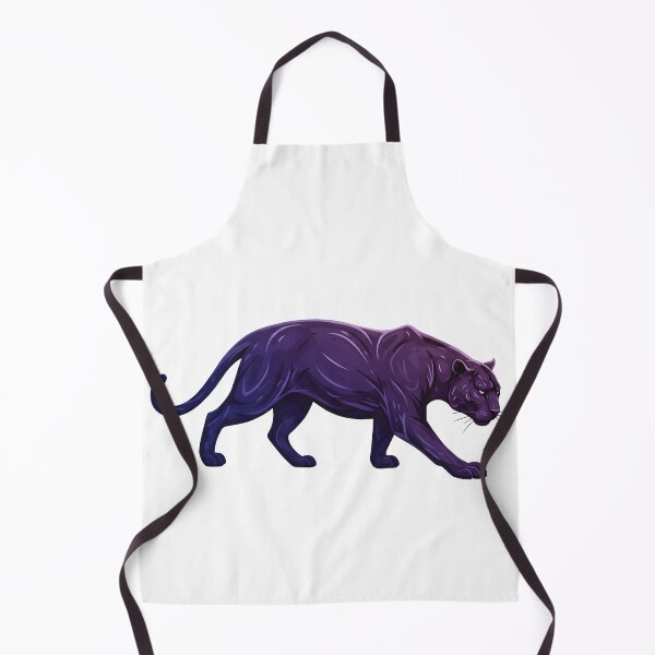 Artikelvorschau, Auffälliger lila Panther, der selbstbewusst im minimalistischen Stil vor einem weißen Hintergrund läuft entworfen und verkauft von RUMOOROZ.
