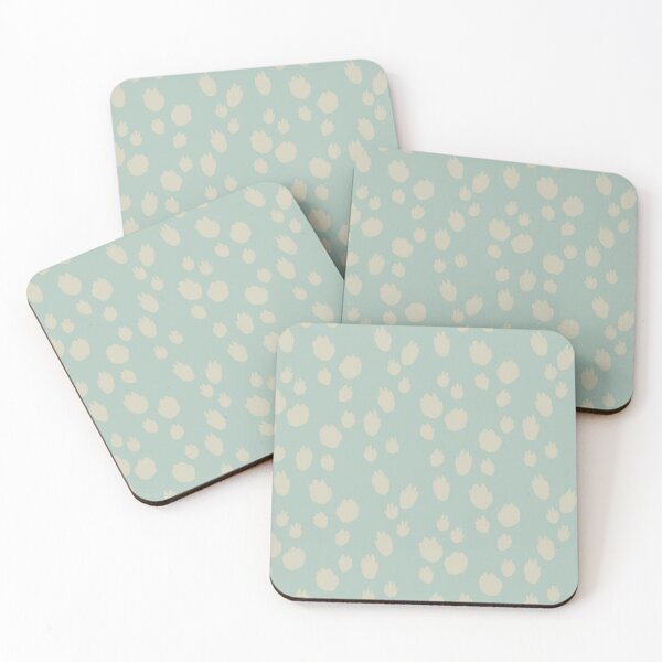 Item preview, Cottontail rabbit tracks on teal background designed and sold by aysegulkacar.