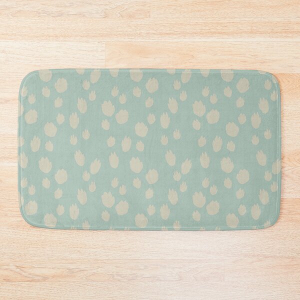 Item preview, Cottontail rabbit tracks on teal background designed and sold by aysegulkacar.
