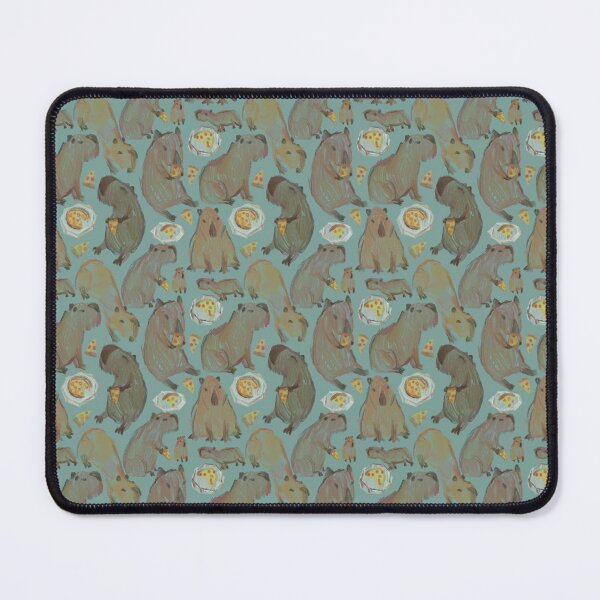 Item preview, capybaras enjoying pizza pattern designed and sold by guilhernunes.