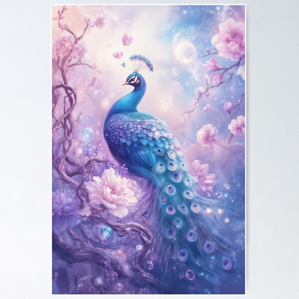 Item preview, Graceful Peacock with Beautiful Feathered Tail designed and sold by AshiraCreations.