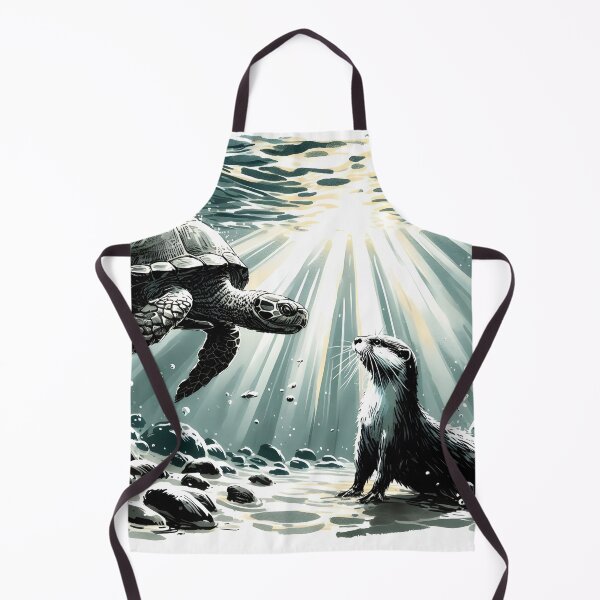 Item preview, Otter Meeting a Turtle, Ai Generated Art designed and sold by ACC .