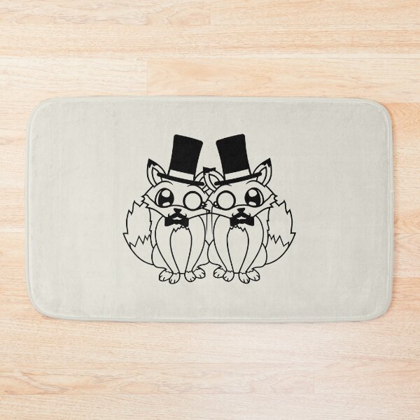 Item preview, 2 Foxes Friends Top Hat Rich Men Monocle Glasses designed and sold by shirt-o-mat.