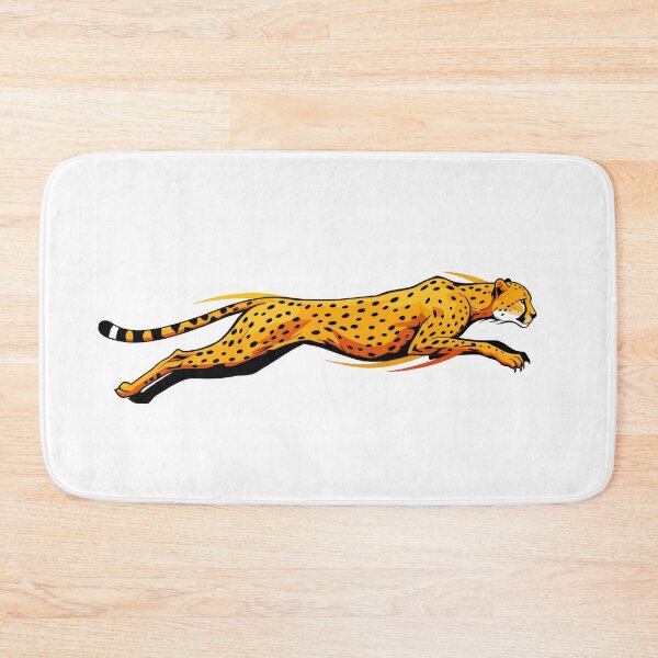 Item preview, Cheetah sprinting across a vibrant background showcasing its impressive speed and agility designed and sold by RUMOOROZ.