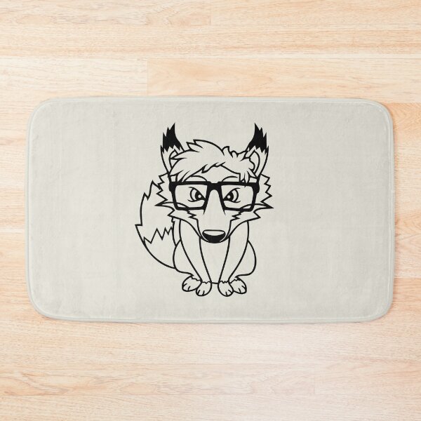 Item preview, Red Fox Nerd Horn-Rimmed Glasses Geek Cool Smart designed and sold by shirt-o-mat.
