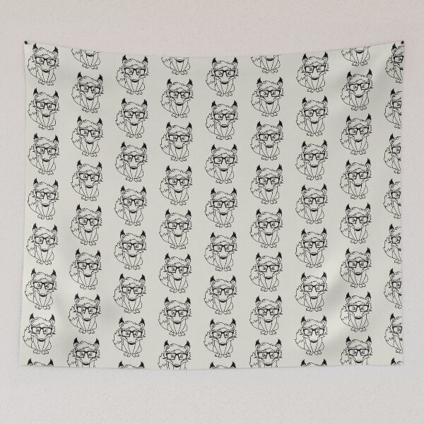 Item preview, Red Fox Nerd Horn-Rimmed Glasses Geek Cool Smart designed and sold by shirt-o-mat.
