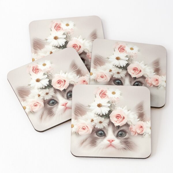 Item preview, Cat among the flowers designed and sold by Lewis-mart.