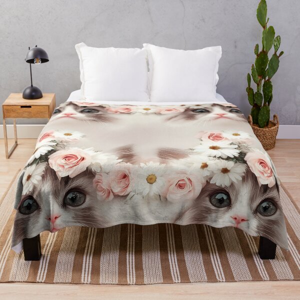 Item preview, Cat among the flowers designed and sold by Lewis-mart.