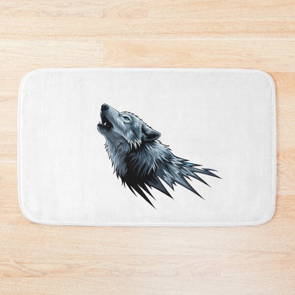 Item preview, Howling wolf graphic design with sharp lines and a dramatic expression designed and sold by RUMOOROZ.