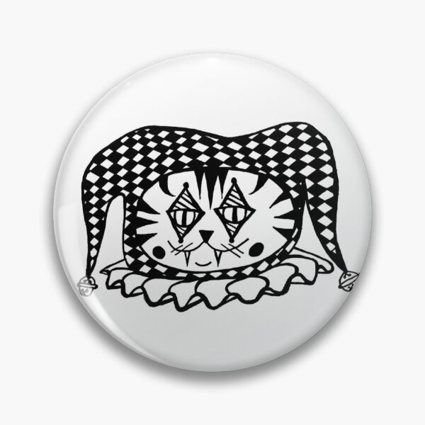 Item preview, Wide Carnival Circus Jetser Kitty Cat Greyscale designed and sold by KayTurtless.